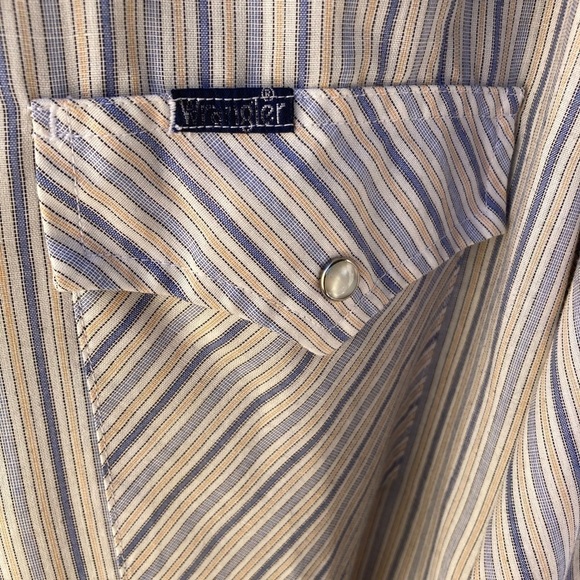 Men's Vintage Wrangler Multicolor Striped Western Shirt XL Snaps Cowboy Ranch - Picture 4 of 11
